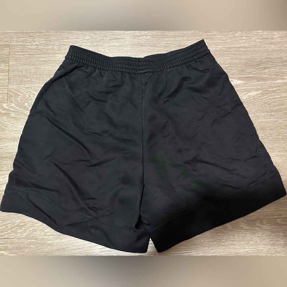 Black Fabric Shorts